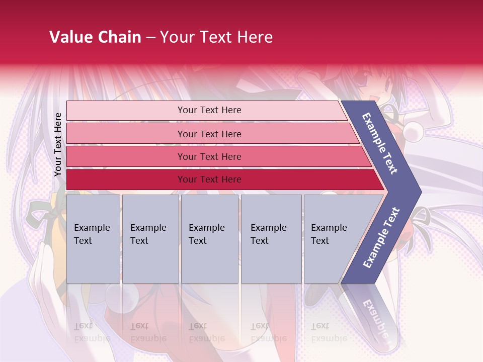 Two Anime Girls With Long White Hair And Green Eyes PowerPoint Template