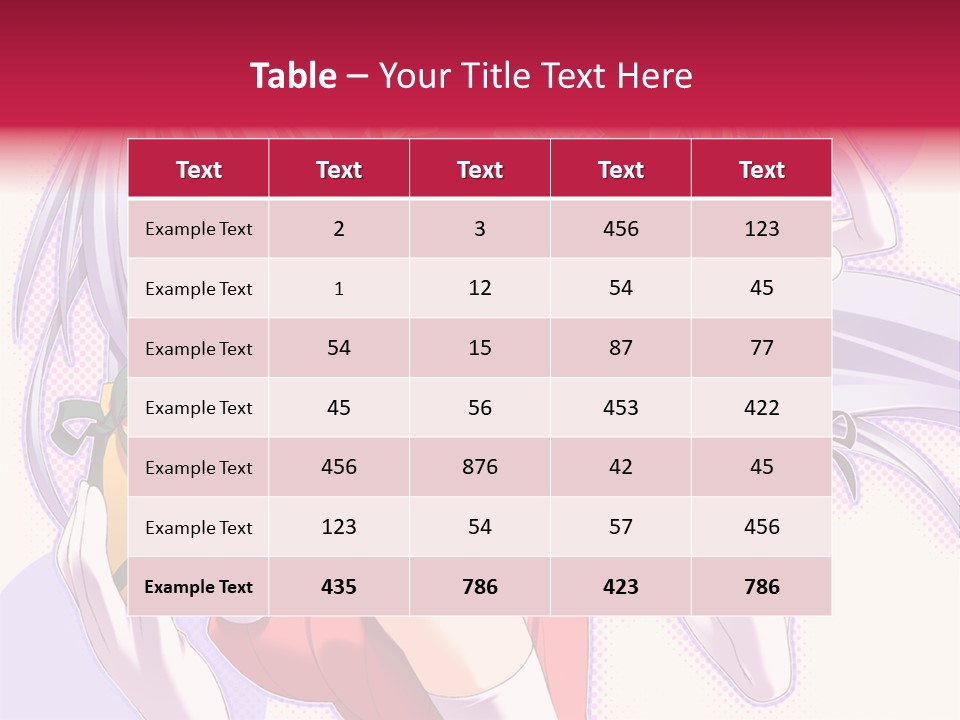 Two Anime Girls With Long White Hair And Green Eyes PowerPoint Template