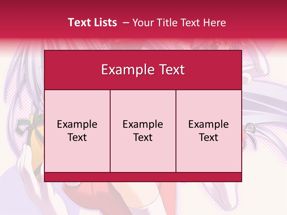 Two Anime Girls With Long White Hair And Green Eyes PowerPoint Template