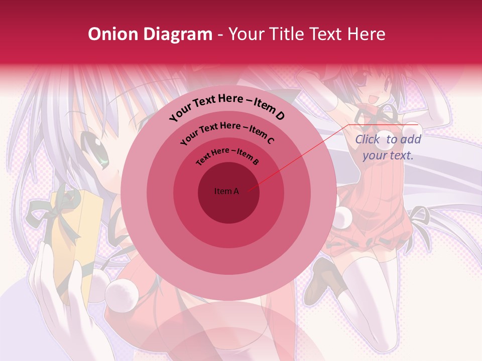 Two Anime Girls With Long White Hair And Green Eyes PowerPoint Template