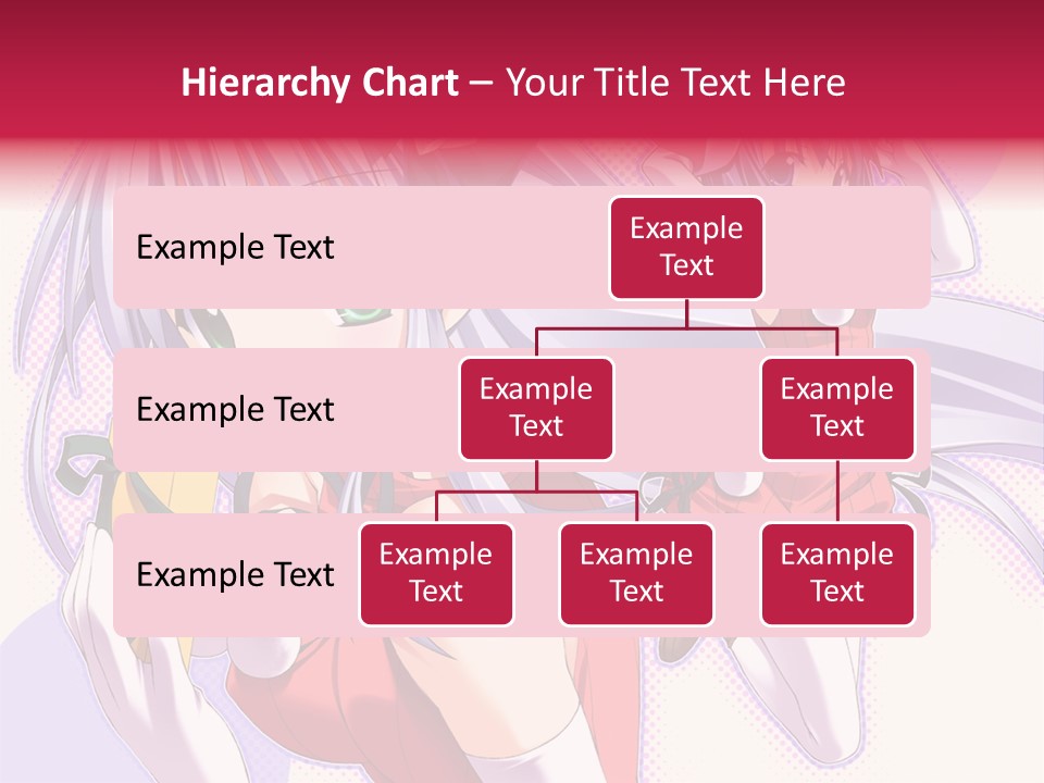 Two Anime Girls With Long White Hair And Green Eyes PowerPoint Template