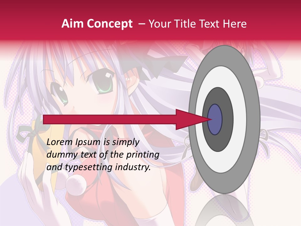 Two Anime Girls With Long White Hair And Green Eyes PowerPoint Template