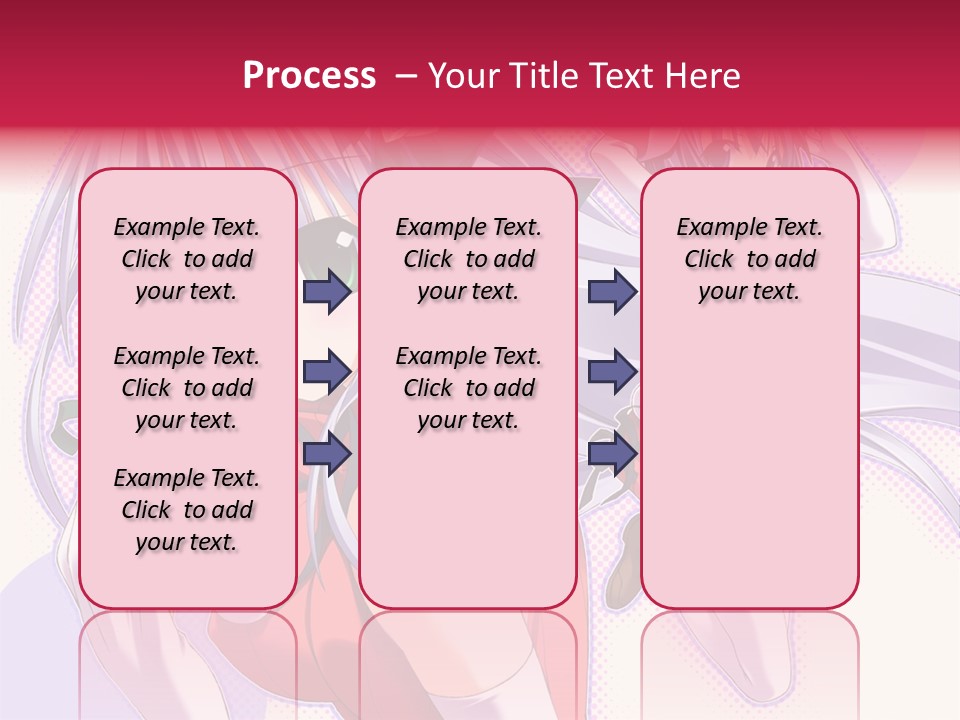 Two Anime Girls With Long White Hair And Green Eyes PowerPoint Template