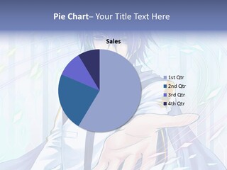 A Anime Character With Purple Hair And Blue Eyes PowerPoint Template