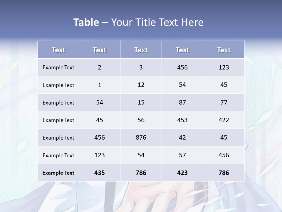 A Anime Character With Purple Hair And Blue Eyes PowerPoint Template