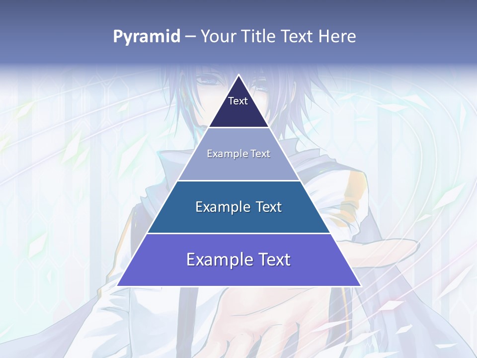 A Anime Character With Purple Hair And Blue Eyes PowerPoint Template