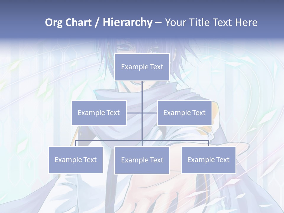 A Anime Character With Purple Hair And Blue Eyes PowerPoint Template