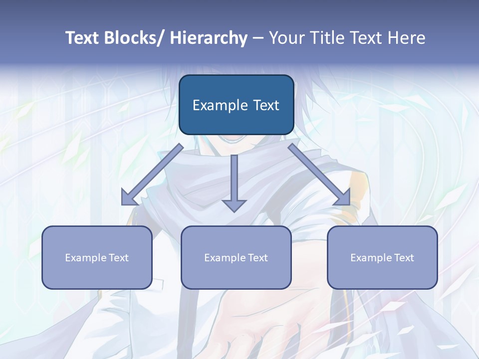 A Anime Character With Purple Hair And Blue Eyes PowerPoint Template
