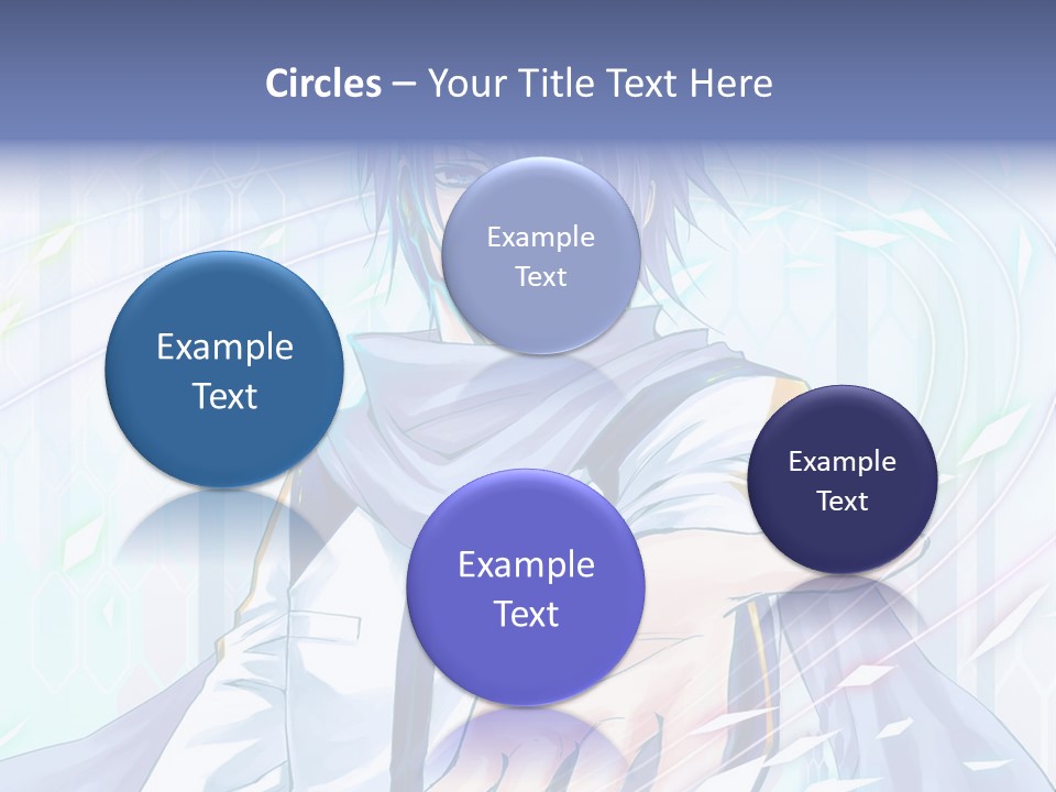 A Anime Character With Purple Hair And Blue Eyes PowerPoint Template