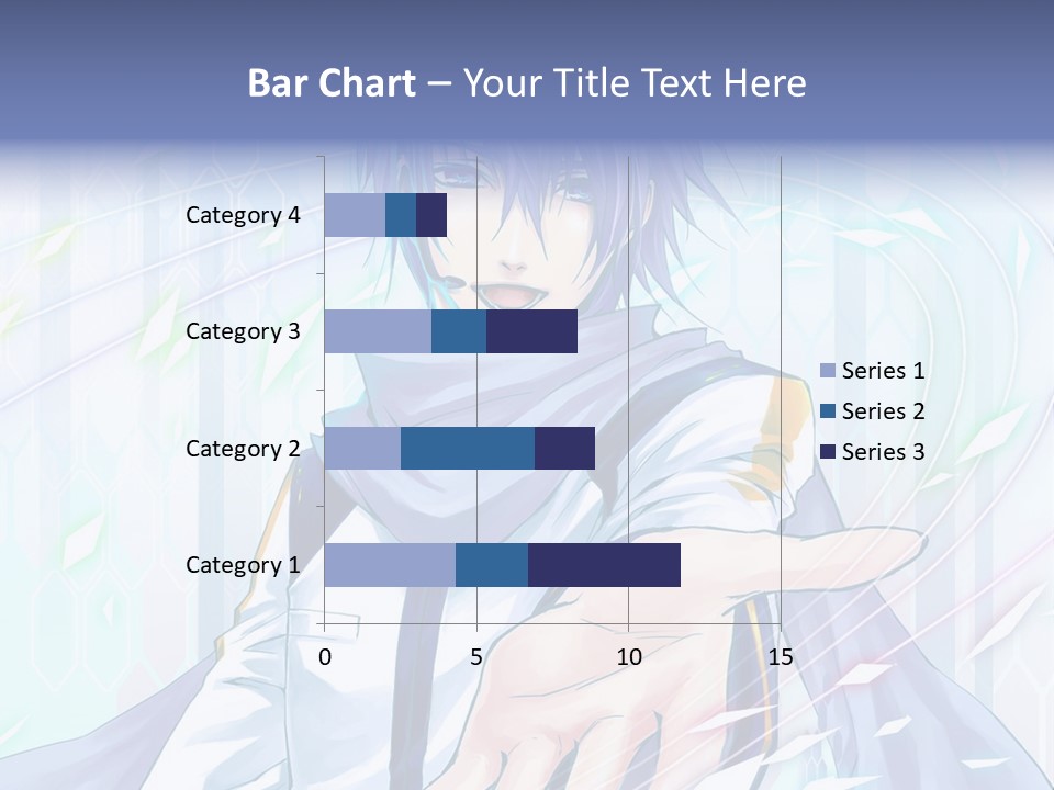 A Anime Character With Purple Hair And Blue Eyes PowerPoint Template