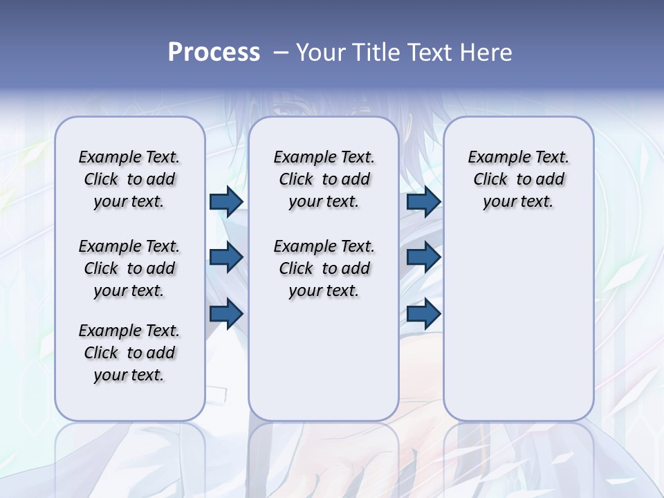 A Anime Character With Purple Hair And Blue Eyes PowerPoint Template