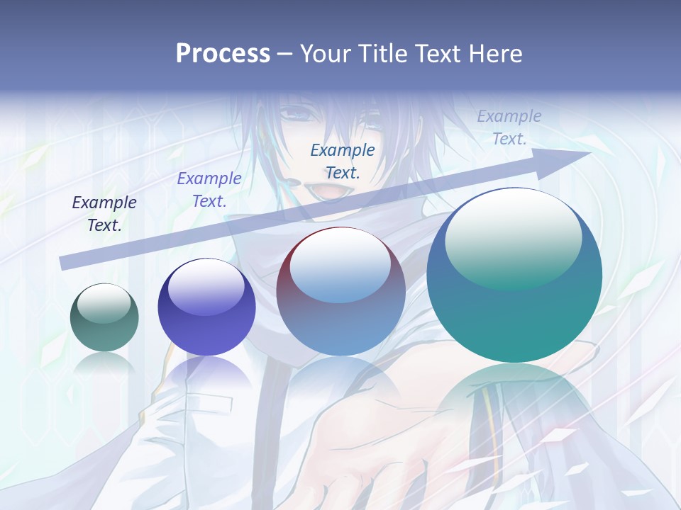 A Anime Character With Purple Hair And Blue Eyes PowerPoint Template