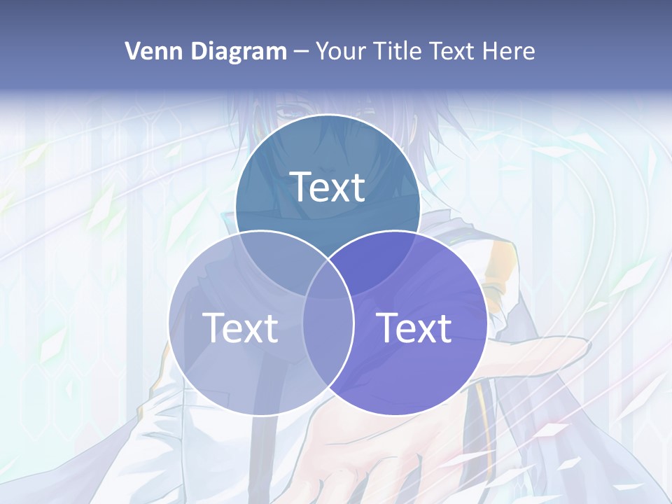 A Anime Character With Purple Hair And Blue Eyes PowerPoint Template
