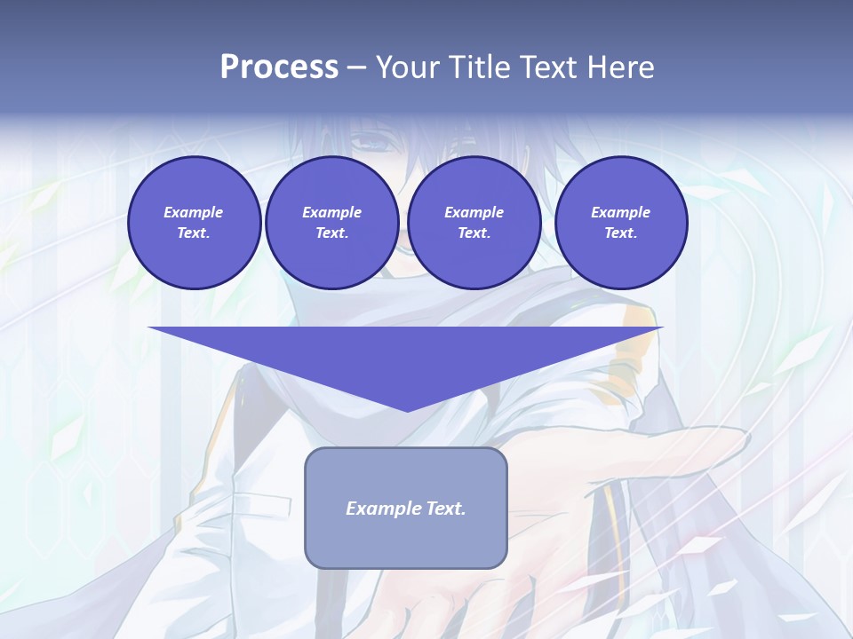 A Anime Character With Purple Hair And Blue Eyes PowerPoint Template