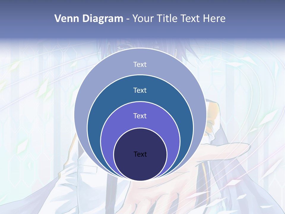 A Anime Character With Purple Hair And Blue Eyes PowerPoint Template