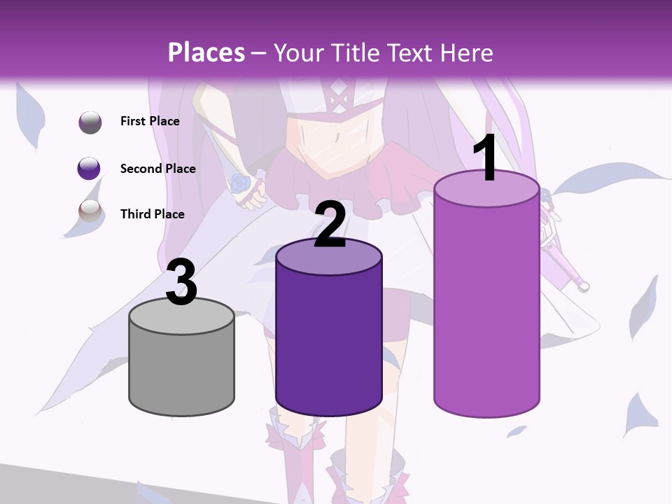 A Woman In A Purple Dress Is Walking Down The Runway PowerPoint Template