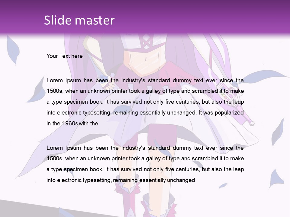 A Woman In A Purple Dress Is Walking Down The Runway PowerPoint Template