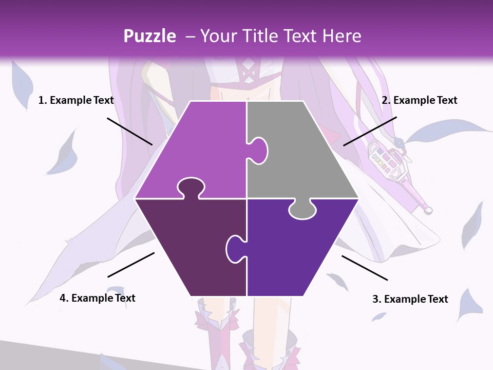 A Woman In A Purple Dress Is Walking Down The Runway PowerPoint Template