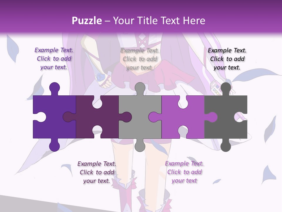 A Woman In A Purple Dress Is Walking Down The Runway PowerPoint Template