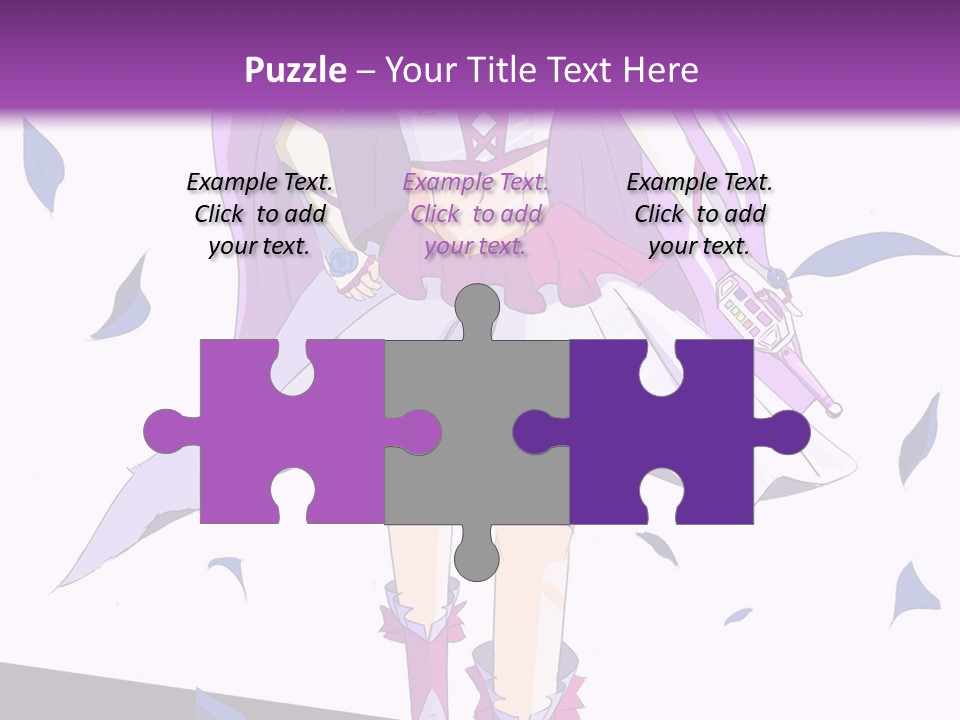 A Woman In A Purple Dress Is Walking Down The Runway PowerPoint Template