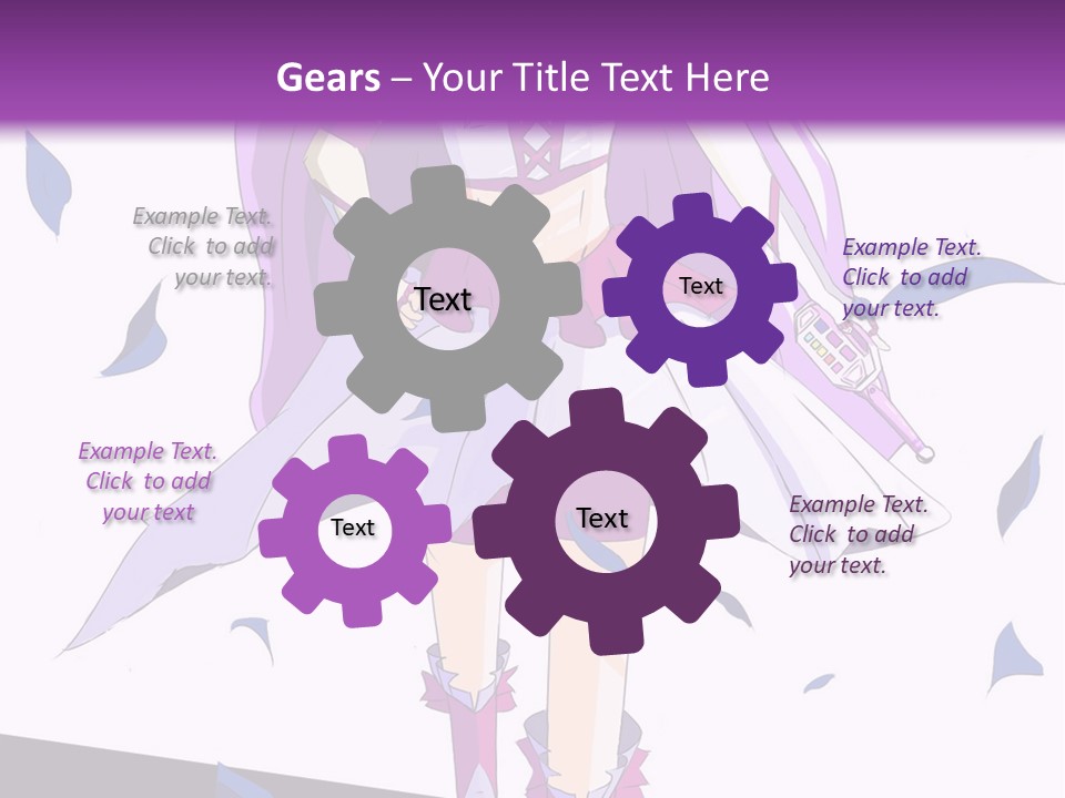 A Woman In A Purple Dress Is Walking Down The Runway PowerPoint Template