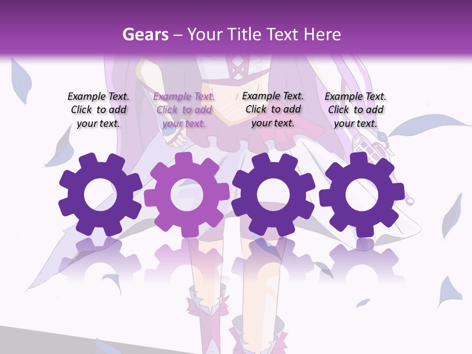 A Woman In A Purple Dress Is Walking Down The Runway PowerPoint Template