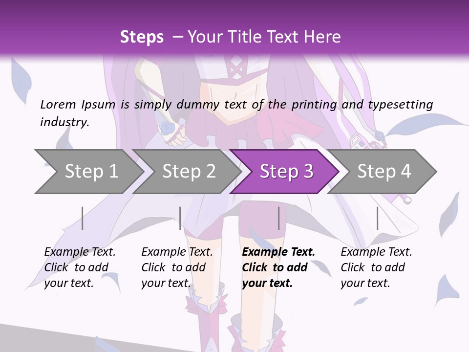 A Woman In A Purple Dress Is Walking Down The Runway PowerPoint Template