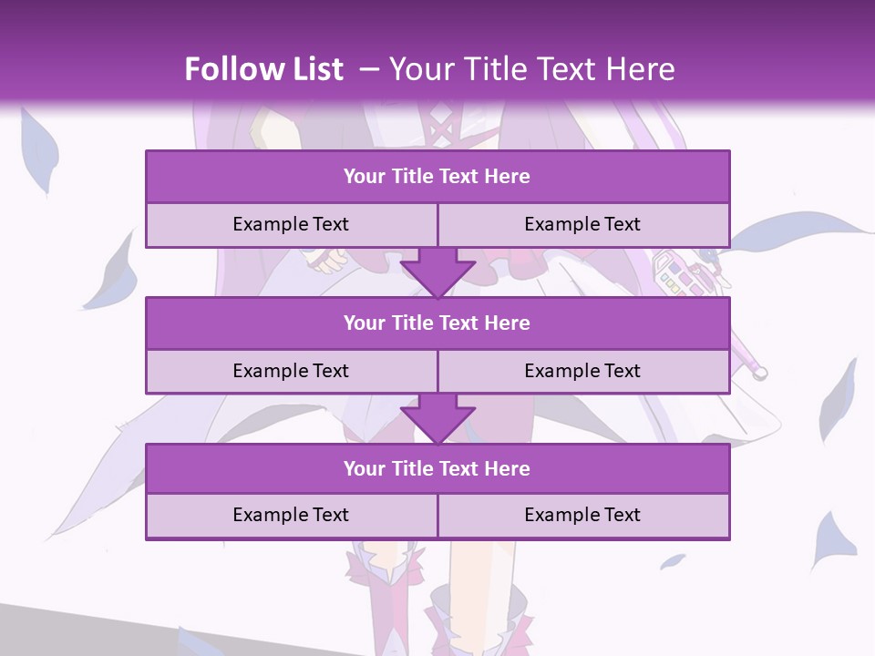 A Woman In A Purple Dress Is Walking Down The Runway PowerPoint Template