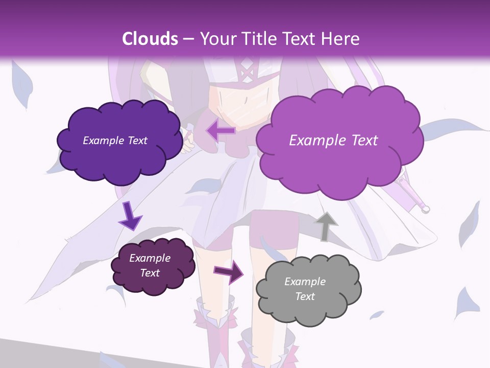 A Woman In A Purple Dress Is Walking Down The Runway PowerPoint Template