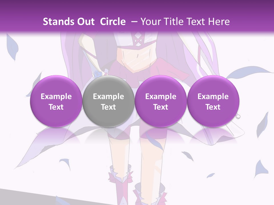 A Woman In A Purple Dress Is Walking Down The Runway PowerPoint Template