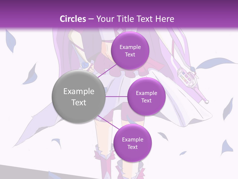 A Woman In A Purple Dress Is Walking Down The Runway PowerPoint Template