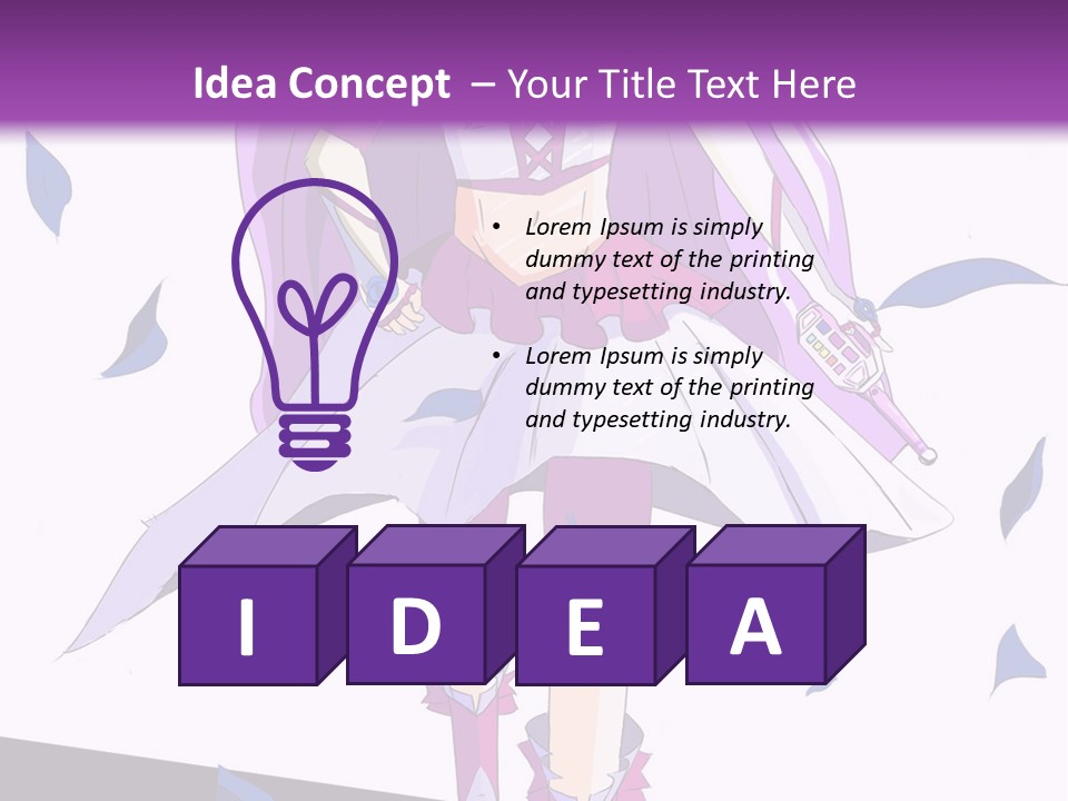 A Woman In A Purple Dress Is Walking Down The Runway PowerPoint Template