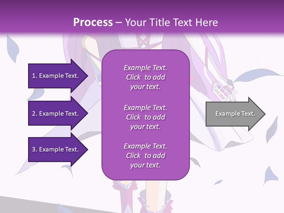 A Woman In A Purple Dress Is Walking Down The Runway PowerPoint Template