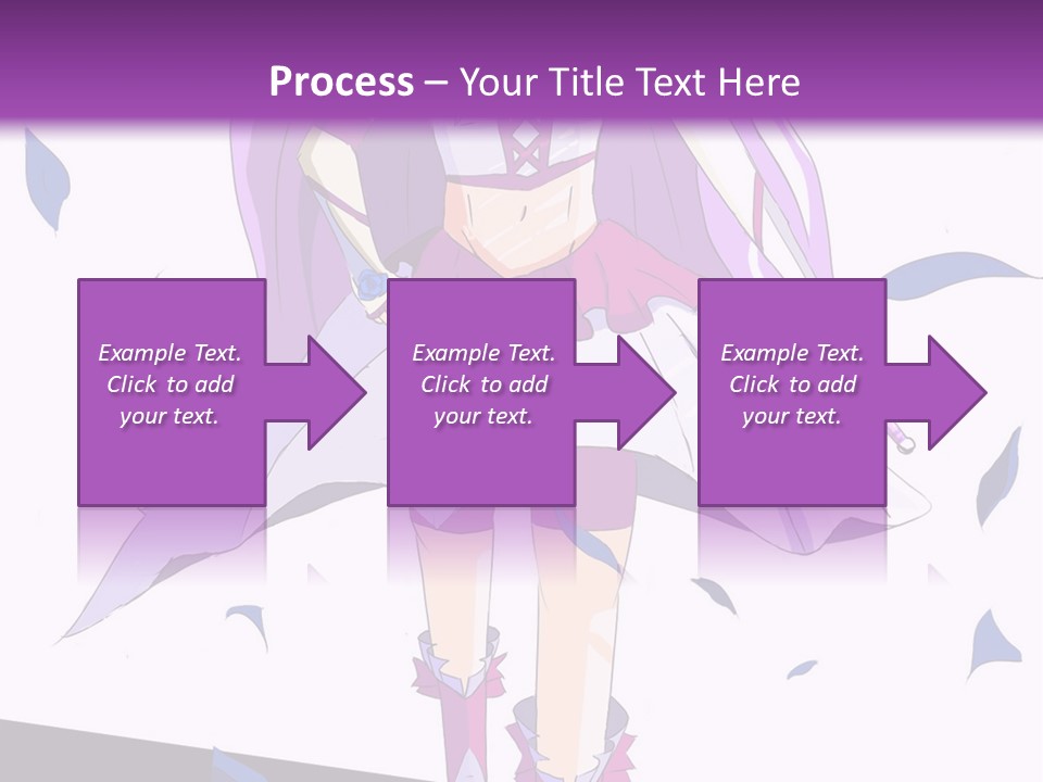 A Woman In A Purple Dress Is Walking Down The Runway PowerPoint Template