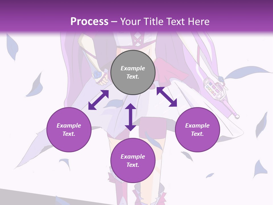 A Woman In A Purple Dress Is Walking Down The Runway PowerPoint Template