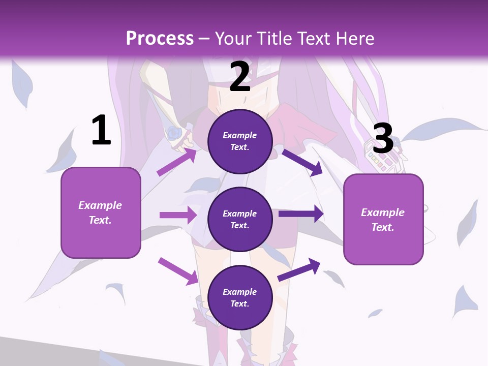 A Woman In A Purple Dress Is Walking Down The Runway PowerPoint Template