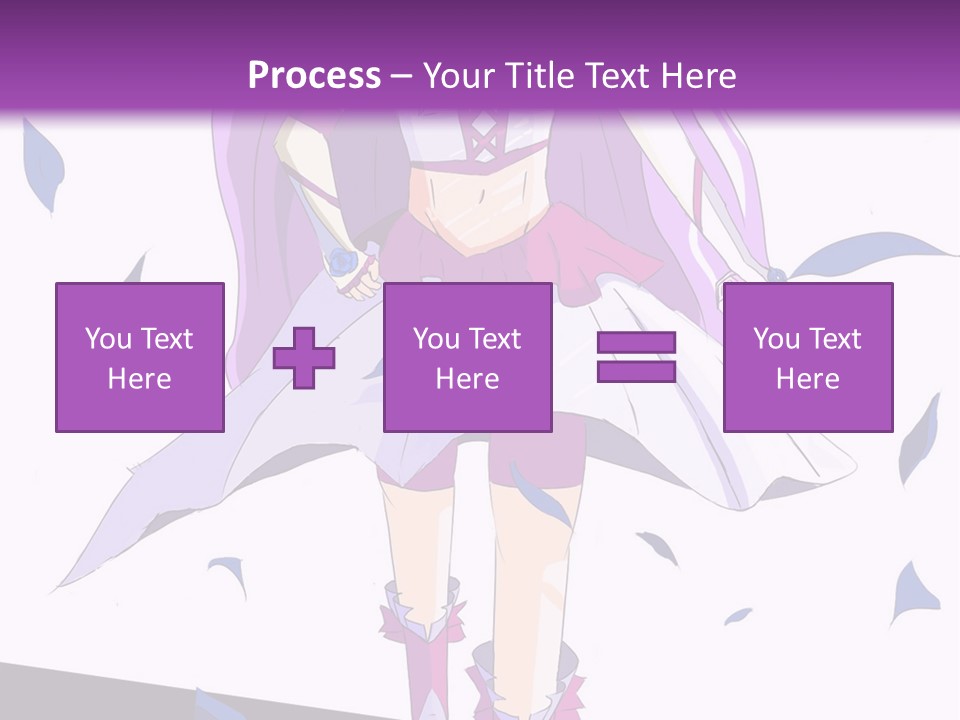 A Woman In A Purple Dress Is Walking Down The Runway PowerPoint Template