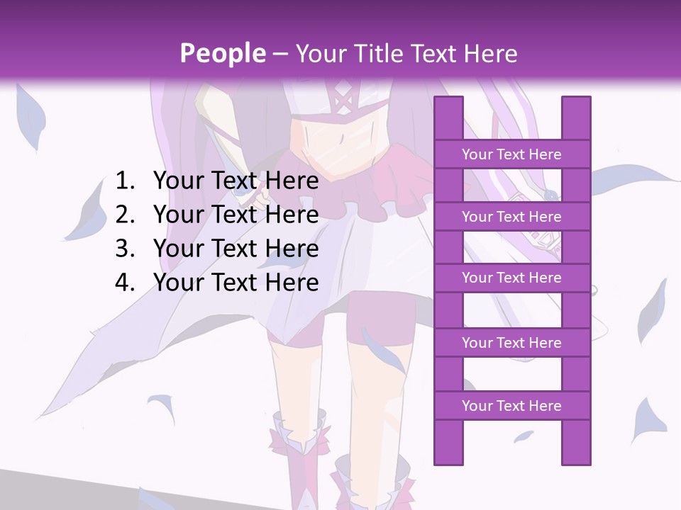 A Woman In A Purple Dress Is Walking Down The Runway PowerPoint Template