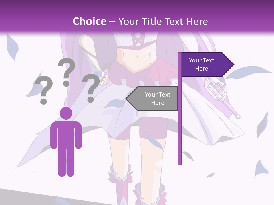 A Woman In A Purple Dress Is Walking Down The Runway PowerPoint Template