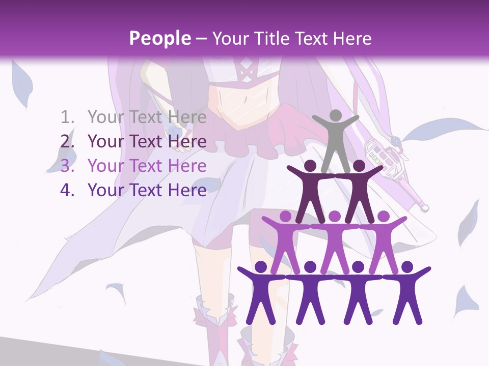 A Woman In A Purple Dress Is Walking Down The Runway PowerPoint Template