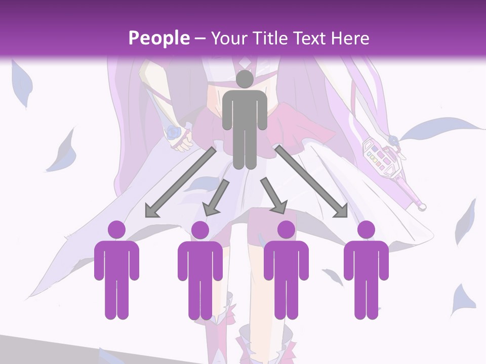 A Woman In A Purple Dress Is Walking Down The Runway PowerPoint Template