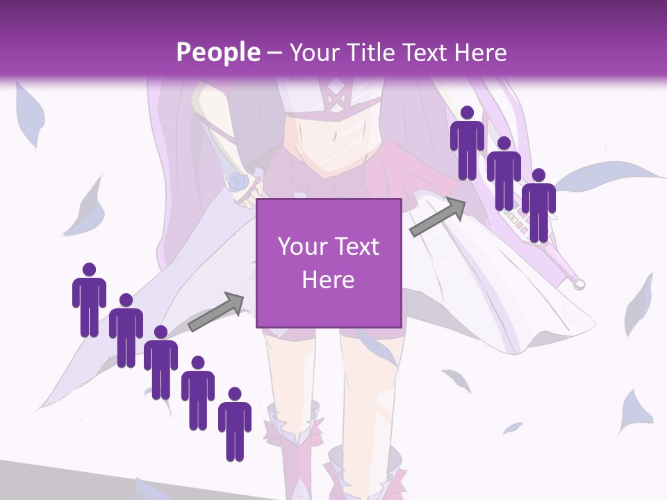 A Woman In A Purple Dress Is Walking Down The Runway PowerPoint Template