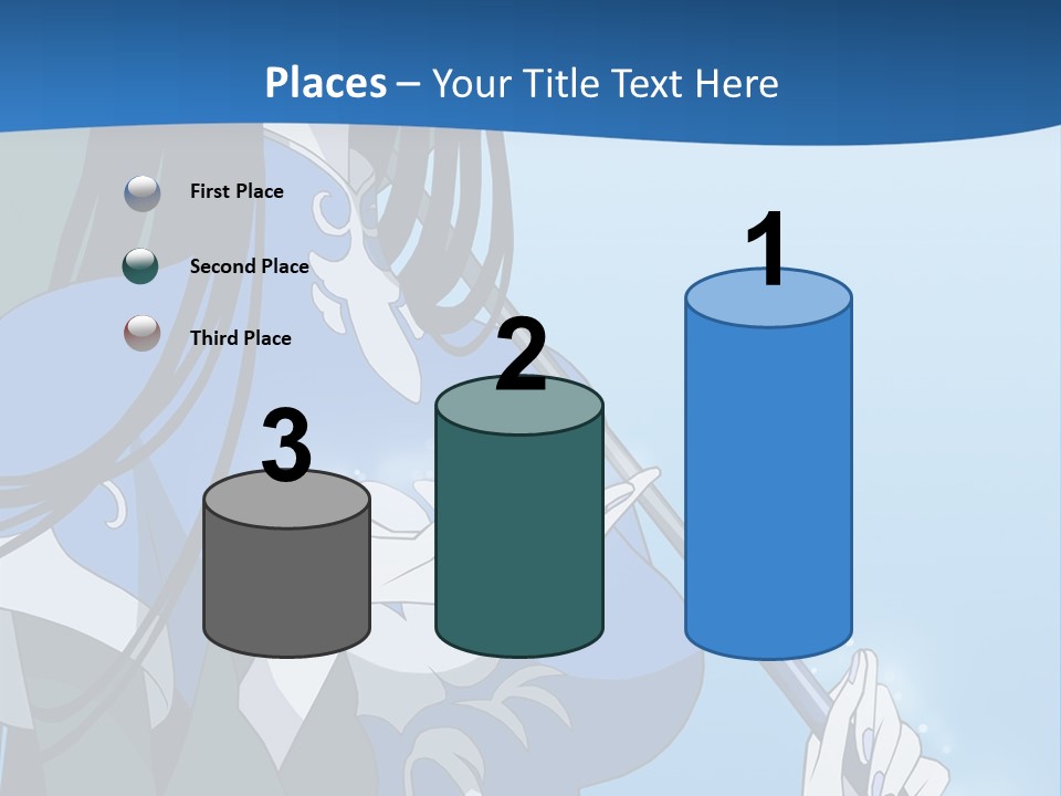 A Woman With An Umbrella Powerpoint Template PowerPoint Template