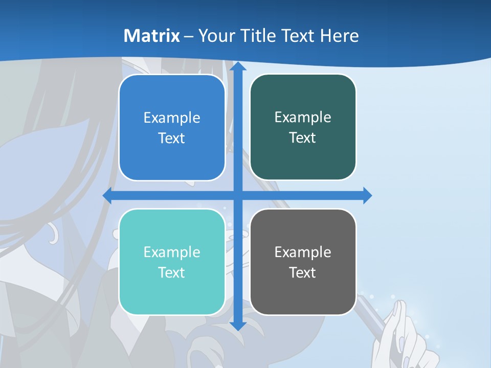 A Woman With An Umbrella Powerpoint Template PowerPoint Template