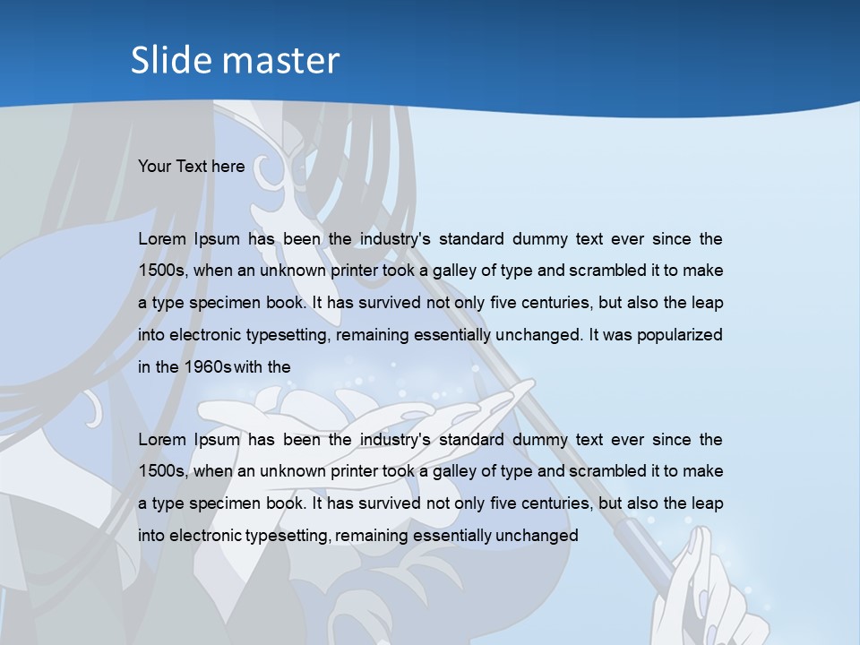 A Woman With An Umbrella Powerpoint Template PowerPoint Template