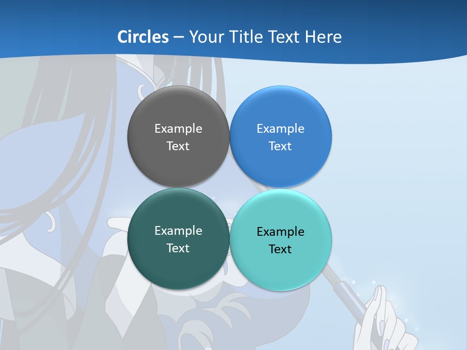 A Woman With An Umbrella Powerpoint Template PowerPoint Template