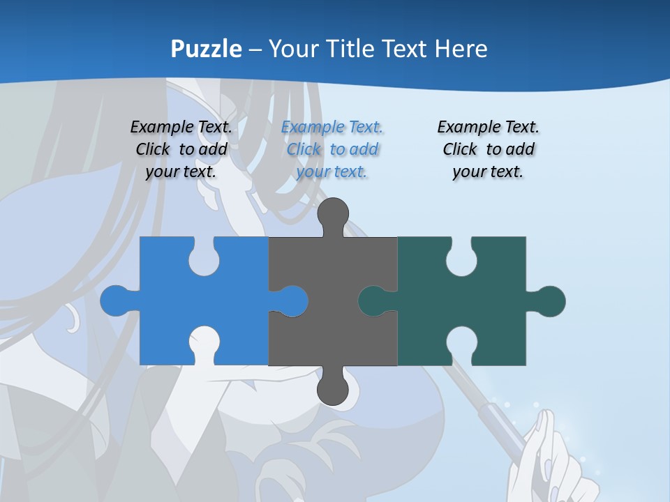 A Woman With An Umbrella Powerpoint Template PowerPoint Template