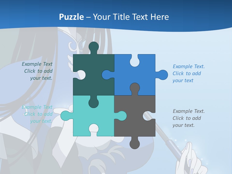 A Woman With An Umbrella Powerpoint Template PowerPoint Template