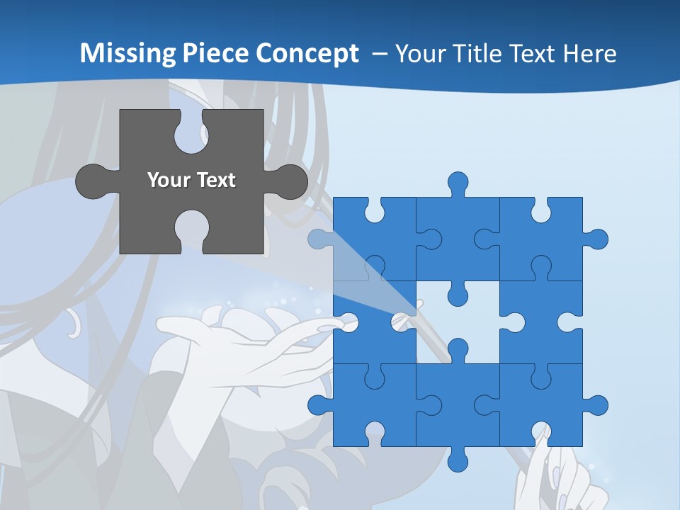 A Woman With An Umbrella Powerpoint Template PowerPoint Template