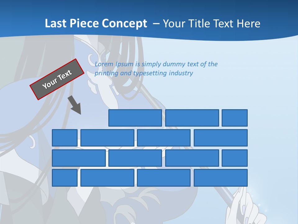 A Woman With An Umbrella Powerpoint Template PowerPoint Template